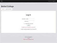Tablet Screenshot of moodle.bethelks.edu